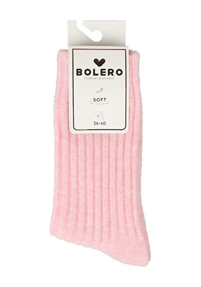 Bolero Kaşmir Yünlü Kadın Kışlık Bot Çorabı Pembe