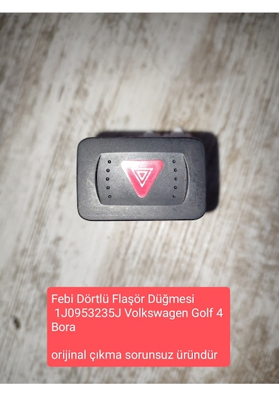 Dörtlü Flaşör Düğmesi 1J0953235J Volkswagen Golf 4 Bora