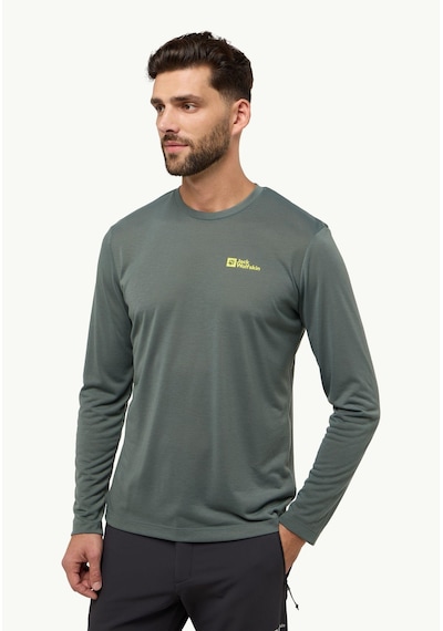 Jack Wolfskin Vonnan Ls T M Erkek Tişört A60291 4136 Çok Renkli