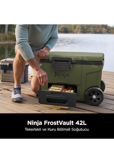 Ninja Frostvault Tekerlekli Cooler 42 Litre - Haki