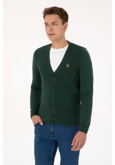 U.s. Polo Assn. Erkek Koyu Yeşil Hırka Triko 50307952-vr079 Koyu Yesıl