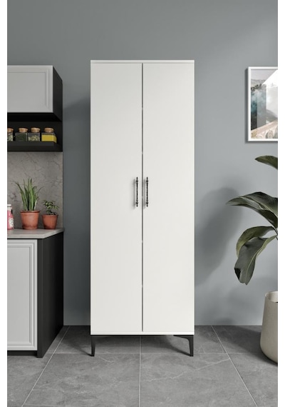 Plain Metal Ayak Metal Kulp Pla2200 Çok Amaçlı Dolap Mutfak Dolabı Banyo Dolabı Ayakkabılık Balkon Dolabı Kiler Dolabı Beyaz