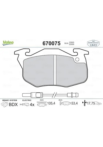 Renault Clio 2 On Fren Balatasi 1.2 2002-2006 Valeo 670075