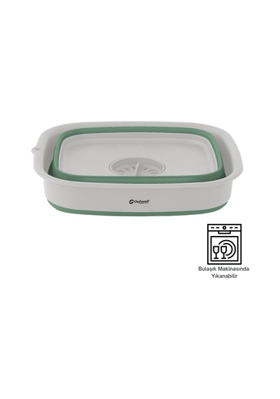 Outwell Collaps Wash Bowl W/drain Katlanır Kamp Lavabosu Yeşil-gri