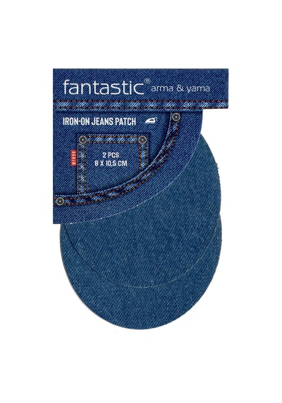 2'li Paket Ütü Ile Yapışan Kot Arma Patch Kot Yama, Diz, Dirsek Yaması İndigo Indigo