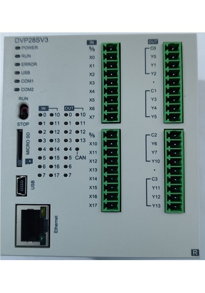 Delta Dvp28sv311r ,16d/12r Ethernet Canopen Plc Cpu Modül