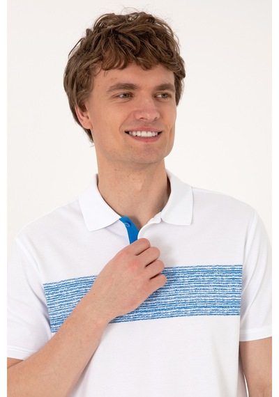 U.S. Polo Assn. Erkek Regular Fit Polo Yaka Beyaz Tişört 50306812-VR036