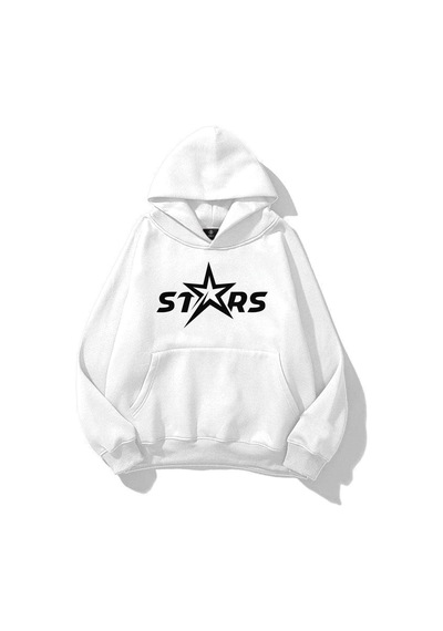 Startmore Unisex Stars Sweatshirt Beyaz Beyaz