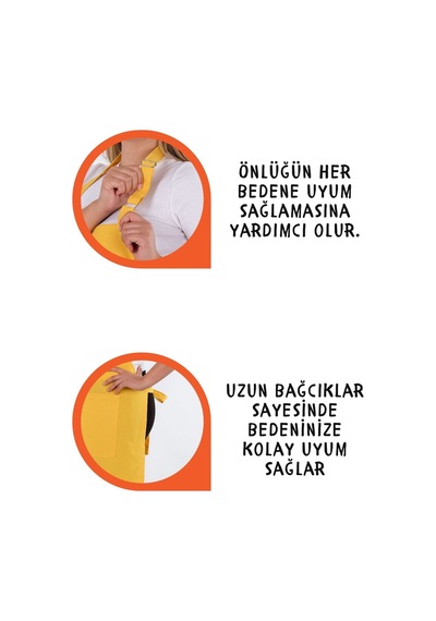 Star Ayar Askılı Havlulu 4lü Mutfak Önlüğü Seti Eldiven Tutacak Sarı-siyah-siyah