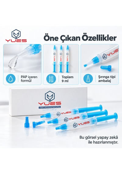 Yues Pap Diş Beyazlatma Jeli 3 X 3 Ml Şırınga Seti Gs-002s3