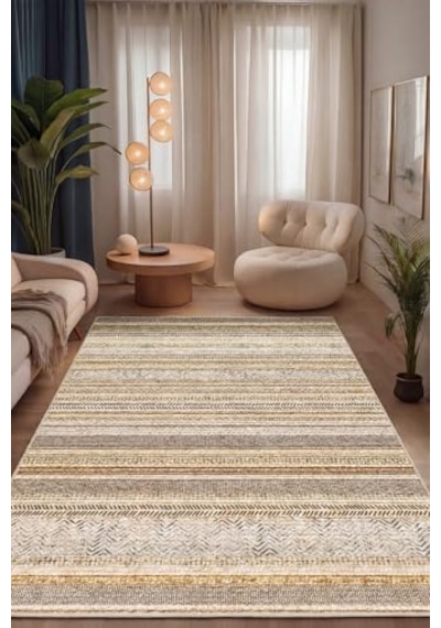 Tr Alexis Kadife Kilim Desen Kaymaz Pamuk Tabanlı Yıkanabilir Antibakteriyel Salon Halısı 200x300 Diğer