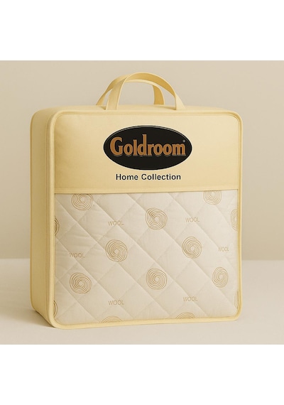 Goldroom Yün Yorgan Dolgulu Çift Kişilik Yorgan Bej - Krem