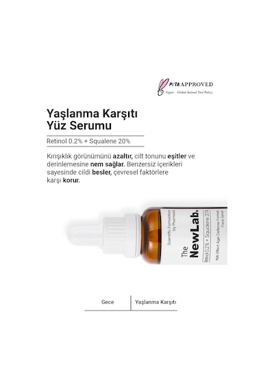 The NewLab Ve   Cilt Yenileyici Retinol Serum 30 Ml (Retinol 0.2% Squalene 20%)