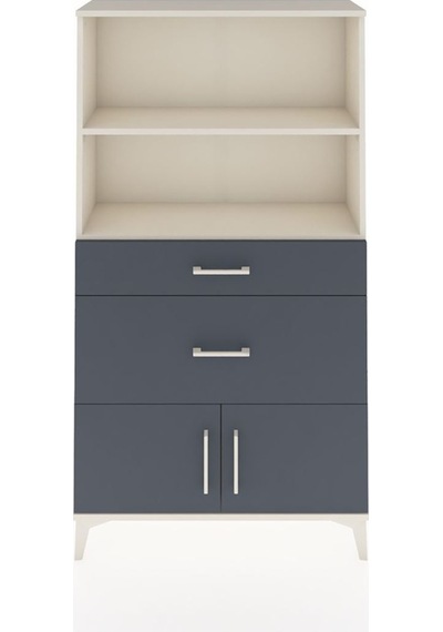 Arges Dolap 2 Raflı 2 Çekmeceli 2 Kapaklı 88x30x163 Aytaşı-antrasit Aytası