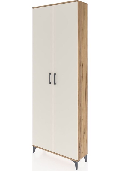 Arges Dolap 5 Raflı 2 Kapaklı 88x30x243 Çam-aytaşı Çam