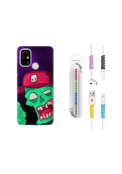 Casper Via F20 Kılıf Kablo Koruyuculu Green Face 1609
