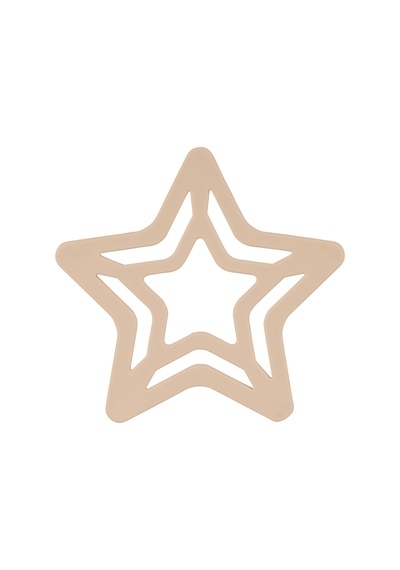 Silikon Diş Kaşıyıcı Yıldız Latte Bej