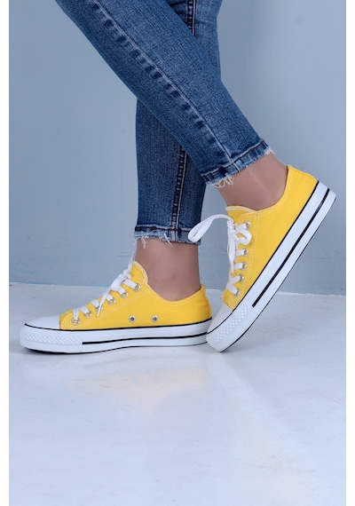 SkyHike Keten Sarı Kısa Rahat Sneaker Spor Ayakkabı Sarı
