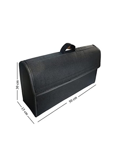 Araç Bagaj Çantası Oto Bagaj Düzenleyicisi Organizer Siyah 50x20x15cm Su Geçirmez İthal Keçe Kumaş