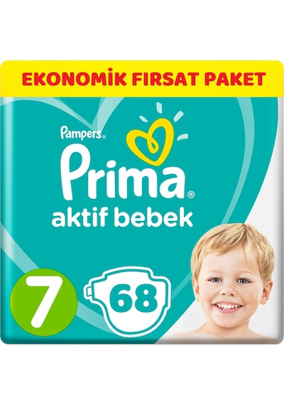 Prima Bebek Bezi Beden:7 (15+Kg) XX Large 68 Adet Ekonomik Fırsat