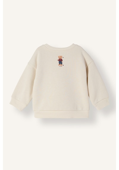 Defacto Oversize Bisiklet Yaka Ayıcık Baskılı İçi Yumuşak Tüylü Kalın Sweatshirt Erkek Bebek I3309a526wnbg734 Bej-bg734
