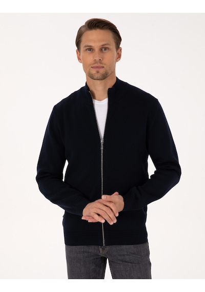 Pierre Cardin Erkek Lacivert Hırka Triko 50315821-vr033 Lacivert