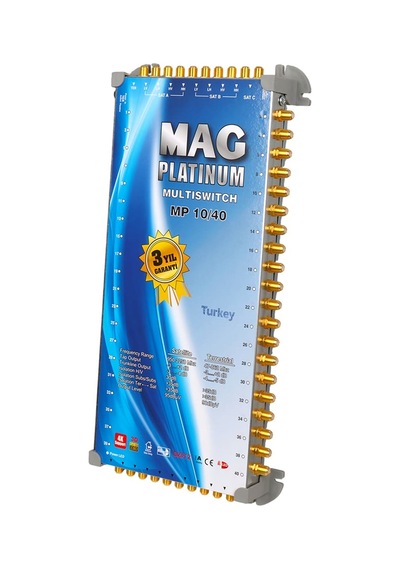 Mag Platinum Mp 10/40 Multiswitch - 10 Giriş 40 Çıkışlı Merkezi Uydu Santrali Hybrid 4k Ve 3d Destekli