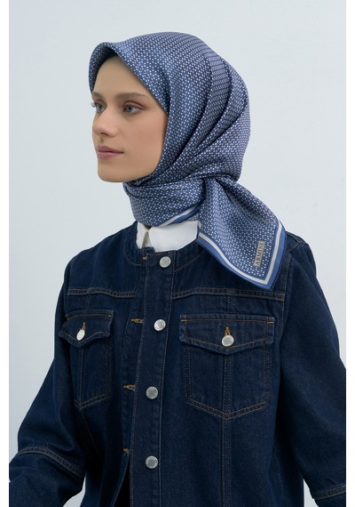 Armine Saf İpek Sura Eşarp-2026 İlkbahar-yaz- 952800d Açık Lacivert