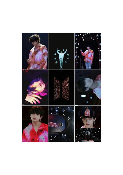 Taehyung - Love Me Again Desenli Tasarım Ozel Seri Fotokart Seti