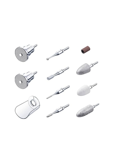 Mp 62 Manikür Aleti İçin Mp 62 Yedek Set, Safir Ve Keçeden 9 Başlık, 30 Tek Kullanımlık Zımpara Kağıdı, Tırn