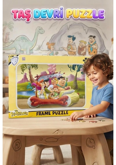 Taş Devri Maceraları 24 Parçalı Eğitici Yapboz Çakmaktaş Ailesi Temalı Eğlenceli Ve Eğitici Puzzle