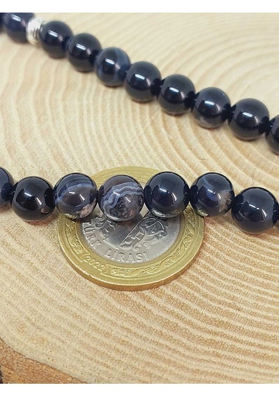 Akik Taşı Tesbih 33lük 8mm 51330 Siyah