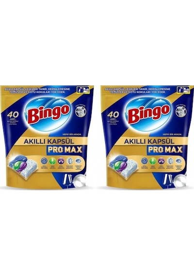 Bingo Akıllı Kapsül Pro Max Bulaşık Makinesi Deterjanı 80 Tablet Bingo Akıllı Kapsül Pro Max Bulaşık Makinesi Deterjanı 80 Tablet
