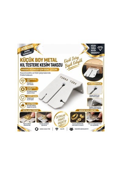 Kuyumculuk Kıl Testere Metal Takozu Küçük Boy Metalik