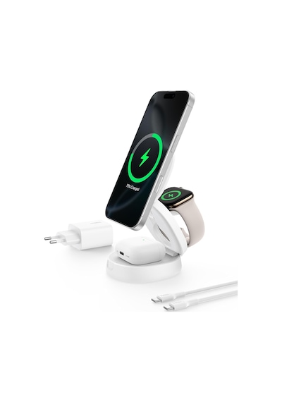 Magsafe Uyumlu Şarj Cihazı, 3'ü 1 Arada Dönüştürülebilir Kablosuz Şarj İstasyonu, İphone 17, Apple Watch, Airpods İçin Qi2 Sertifikalı 15 W Şarj, Kaymaz Tabanlı, 36 W Adaptör Dahil, Beyaz Çok Renkli Magsafe Uyumlu Şarj Cihazı, 3'ü 1 Arada Dönüştürülebilir Kablosuz Şarj İstasyonu, İphone 17, Apple Watch, Airpods İçin Qi2 Sertifikalı 15 W Şarj, Kaymaz Tabanlı, 36 W Adaptör Dahil, Beyaz Çok Renkli