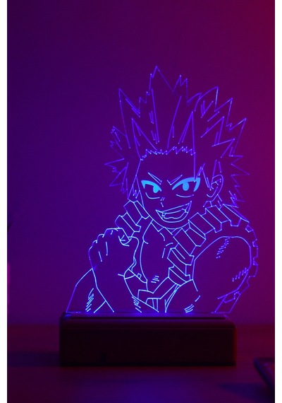 Eijiro Kirishima My Hero Academia 16 Renk Kumandalı 3d Gece Lambası