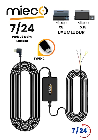 Mieco X8 Ve X18 Uyumlu Park Modu Akü Bağlantı Kablosu / Hardware Kit Type-c