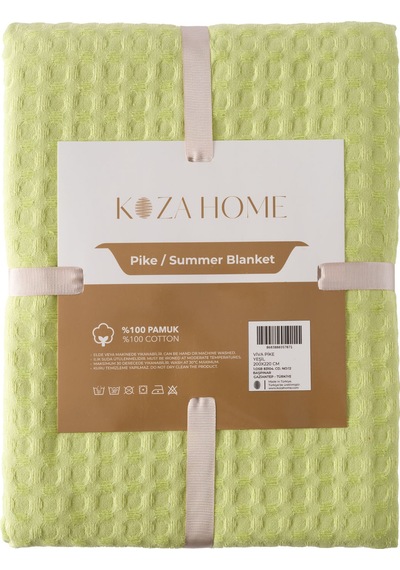 Viva %100 Pamuk Lime Yeşil Pike 200x220 2604 Yeşil