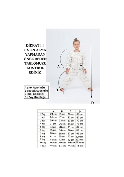 Cantoy Kız Erkek Çocuk Kalın Elyaf Dolgulu Premium Kalite 2.5 Tog Desenli Uyku Tulumu Ekru - Kahverengi
