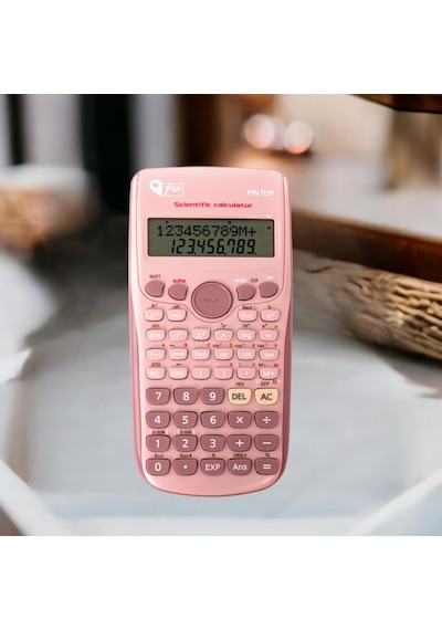 Pin 112P Pembe 240 Bilimsel Fonksiyonlu Hesap Makinesi