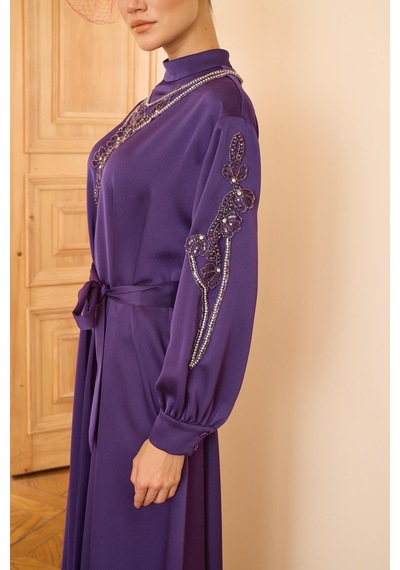 Senna Catherıne Dress Mor Mor