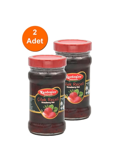 Kardeşler Şekerleme Çilek Reçeli Cam Kavanoz 2 x 380 G