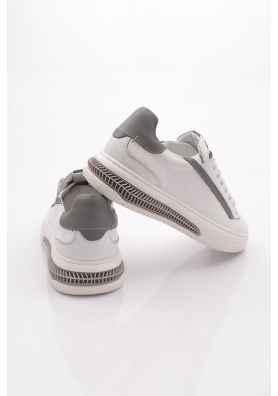 Dgn 5744 Erkek Bağcikli Sneakers Ayakkabi Beyaz