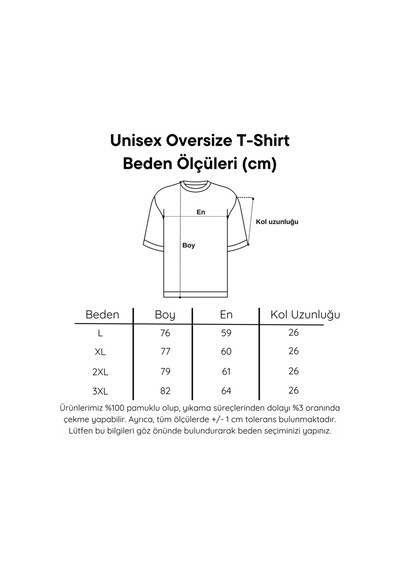 Pxm - %100 Pamuklu Oversize Tişört Kırık Beyaz Kırık Beyaz