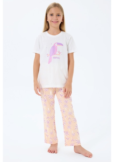 Rolypoly Kız Çocuk Beyaz Pijama Takım Rp3811-c-v1 Beyaz