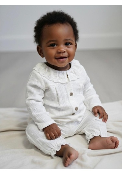 Tiffany Baby & Kids Tiffany Baby Müslin Newborn Pure Theme Hırka 2'li Takım 10135 Ekru