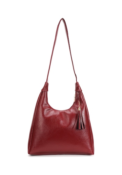 Newish Polo Kadın Omuz Ve Kol Çantası Büyük Hobo Model Günlük Şık Çanta - New380 Bordo