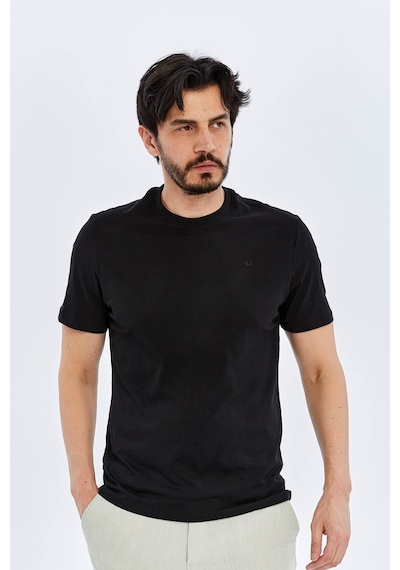 Süvari O Yaka Regular Siyah Erkek T-shirt Ts1014000475