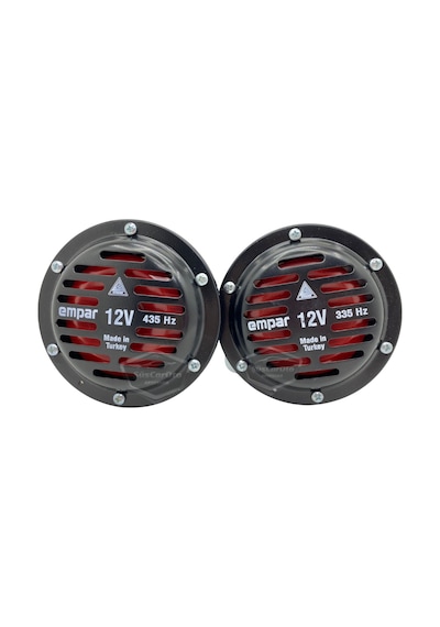 ŞüsCarOto Empar Hella Tip Süper Tone Küçük Kafa Korna Seti 12 Volt 2 Adet (00)