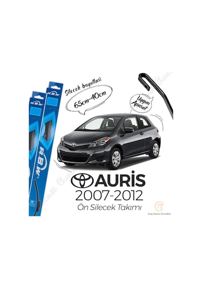 Toyota Uyumlu Auris Muz Silecek Takımı (2007-2012) RBW
